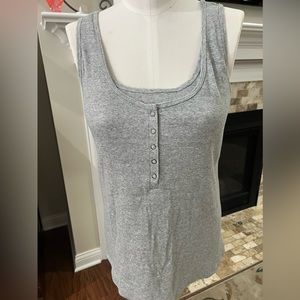 🆕 maternity Henley Nursing tank size medium gray ribbed